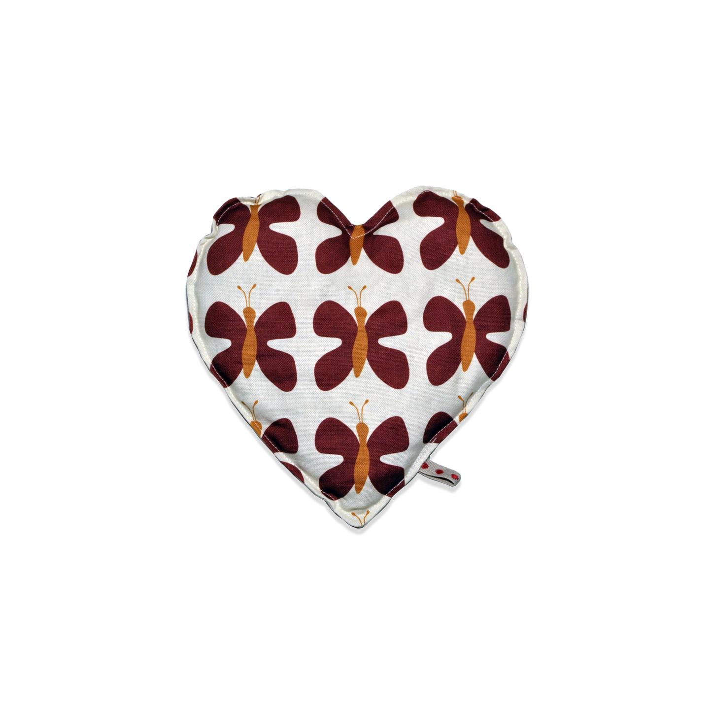 Cuore con Noccioli di Ciliegia – Artigianale in Cotone 100%